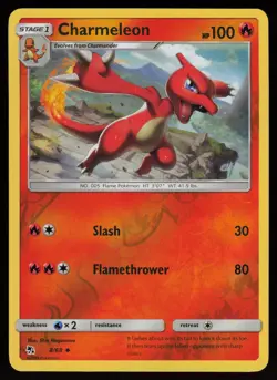 CHARMELEON 8/68 UNCOMMON HIDDEN FATES POKEMON REVERSE HOLO NM/M - Image 1