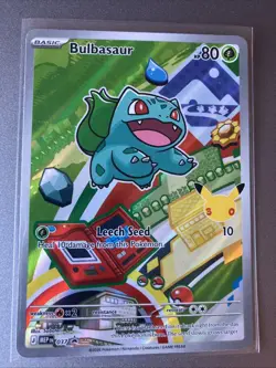 Pokemon TCG Bulbasaur MEP 037 Black Star Promo First Partners Promo - Image 1
