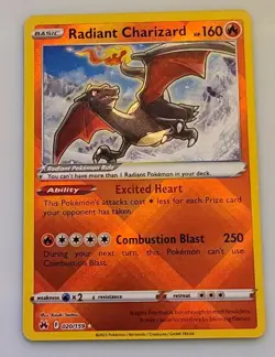 Pokemon TCG Radiant Charizard Crown Zenith 020/159 Ultra Rare NM - Image 1