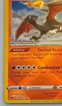 Pokemon TCG Radiant Charizard Crown Zenith 020/159 Ultra Rare NM - Image 3