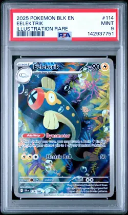 2025 POKEMON BLK EN-BLACK BOLT ILLUSTRATION RARE #114 EELEKTRIK PSA 9 - Image 1