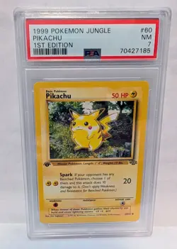 1999 Pokemon Jungle #60 ⚡Pikachu 1st Edition PSA NM 7 - TCG English - Image 1