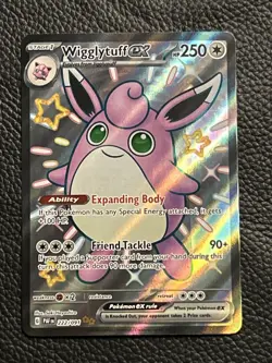 Pokemon Wigglytuff ex 222/091 Shiny Ultra Rare Full Art SV Paldean Fates - Image 1