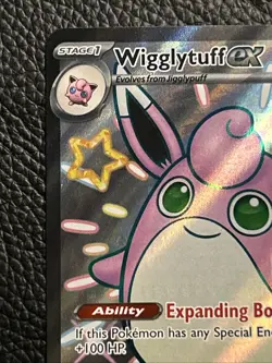 Pokemon Wigglytuff ex 222/091 Shiny Ultra Rare Full Art SV Paldean Fates - Image 5