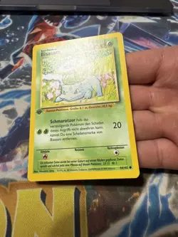 Biasam Bulbasaur - 44/102 1st Edition GERMAN Base Set Pokemon - Light Play - Image 3