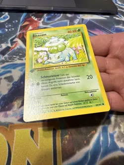 Biasam Bulbasaur - 44/102 1st Edition GERMAN Base Set Pokemon - Light Play - Image 4