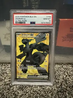 2025 POKEMON BLK EN-BLACK BOLT ULTRA RARE #158 ZEKROM EX PSA 10 - Image 1