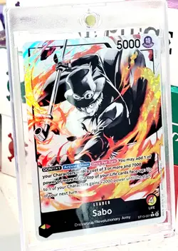 One Piece CCG Sabo Alternate Art Foil ST13-001 The Three Brothers - Image 2