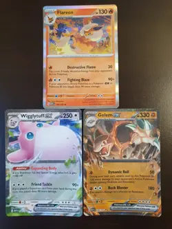 Pokemon TCG Scarlet And Violet 151 EX And Flareon Holo Bundle 3 Cards Rare - Image 2