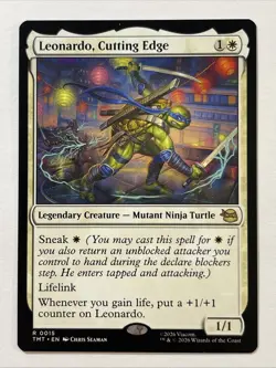 Leonardo, Cutting Edge [Teenage Mutant Ninja Turtles] MTG TMT 0015 NM ⚪ - Image 1
