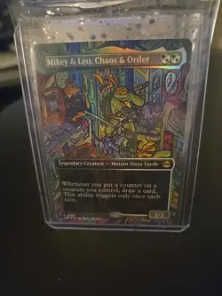 Mikey & Leo, Chaos & Order (Borderless Foil ) - R 0200 - TMT - NM - MTG - Image 1