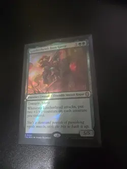 Leatherhead, Iron Gator, Surge Foil R 0030 MTG, TMNT Commander, Magic - Image 1