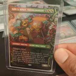 MTG Teenage Mutant Ninja Turtles - Raph & Mikey, Troublemakers #250 foil showcas - Image 1
