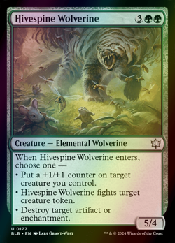 MTG Hivespine Wolverine Foil ** Bloomburrow ** English (NM) - Image 1