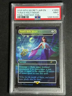 MTG Final Fantasy Secret Lair Foil Yuna's Holy Magic PSA 9 MINT SP LOW POP - Image 1