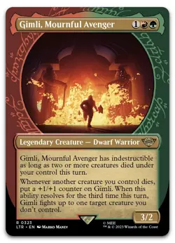 Gimli, Mournful Avenger (Showcase) #323 (NM) Lord of the Rings LTR Magic MTG - Image 1