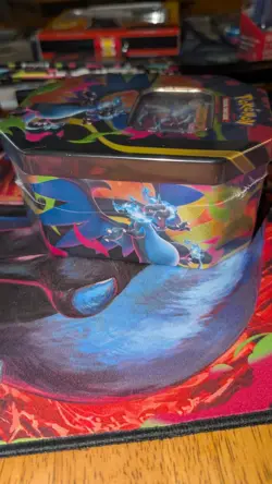 Mega Charizard X EX Tin Pokemon TCG Sealed Brand New. - Image 3