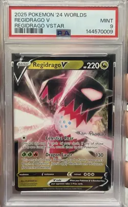 PSA 9 Regidrago V Pokemon 24' Worlds Regidrago Vstar - Image 1