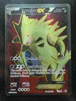 Pokemon Tyranitar EX Full Art Ultra Rare Holo 91/98 XY Ancient Origins (MP) - Image 1