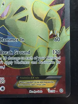 Pokemon Tyranitar EX Full Art Ultra Rare Holo 91/98 XY Ancient Origins (MP) - Image 5