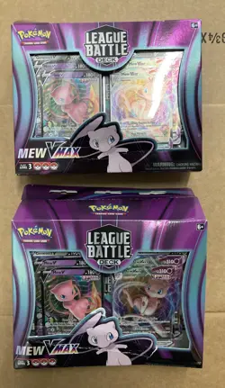 2x Pokemon Mew VMAX League Battle Decks Factory Sealed Damage - Image 1