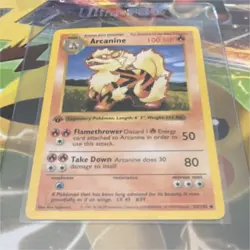 Pokemon TCG Arcanine Base Set 23/102 Uncommon 100 HP Regular English 1999 - Image 1