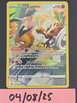 Galarian Zapdos SWSH283 NM Holofoil Promo Rare Pokemon Card - Image 1