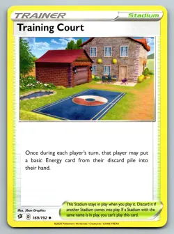 Pokemon Uncommon Training Court SWSH02: Rebel Clash (SWSH02) Normal 169/192 NM - Image 1