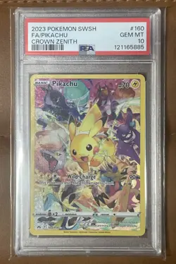 Pikachu 160/159 Pokemon Crown Zenith - PSA 10 Gem Mint - Image 1