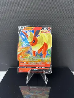 Pokemon Sword Shield Flareon V SWSH149 Black Star Promo - Image 1