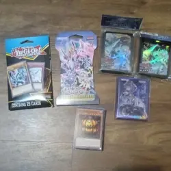 Yugioh Card Lot Unopened Packs Sleeves Bulk Cards - Image 1