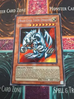 Yugioh Blue-Eyes Toon Dragon SRL-000 Secret Rare Unlimited Near Mint - Image 1