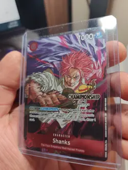 2025 One Piece Shanks CS Championships Gold Foil Stamp Card Event English P-083 - Image 2