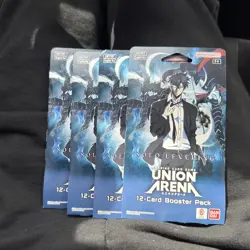 Union Arena Solo Leveling Sleeved Booster Blister Pack lot of 4 English Ver. - Image 1