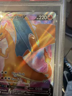 Pokemon 2020 Champions Path Elite Trainer Box CHARIZARD V Promo 050 PSA 7 RARE - Image 4