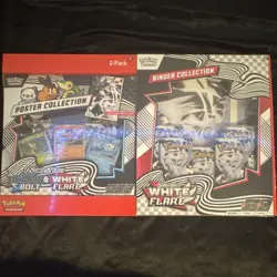 Pokemon Black Bolt and White Flare Binder and Poster collection Bundle - Image 1