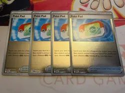 4x Poke Pad 081/088 Reverse Holo x4 - NM Perfect Order Pokemon Playset ME03 - Image 1