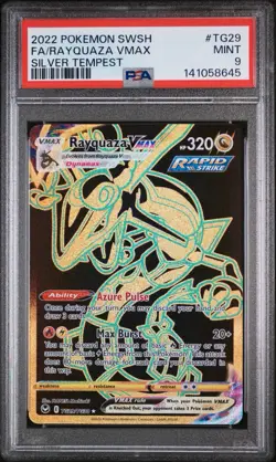 2022 Pokemon SWSH Silver Tempest #TG29 FA/ Rayquaza VMAX PSA 9 MINT - Image 1