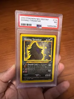 2002 POKEMON NEO DESTINY #113 SHINING TYRANITAR PSA 7 - Image 1