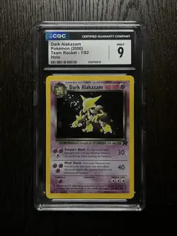 Dark Alakazam CGC 9 Pokemon WOTC 2000 Team Rocket 1/82 Holo Swirl Low POP 188 🌀 - Image 5