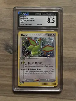 Flygon CGC 8.5 Pokemon 2003 EX Dragon 4/97 Cosmos Holo Double Swirls Low POP 28 - Image 1