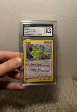 Flygon CGC 8.5 Pokemon 2003 EX Dragon 4/97 Cosmos Holo Double Swirls Low POP 28 - Image 2