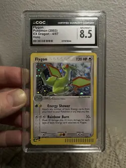 Flygon CGC 8.5 Pokemon 2003 EX Dragon 4/97 Cosmos Holo Double Swirls Low POP 28 - Image 4