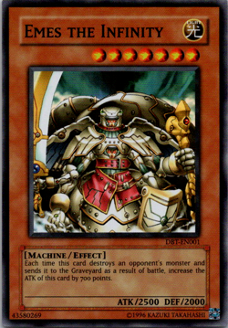 Emes The Infinity DBT-EN001 Super Rare Unlimited Yugioh Card - Image 1