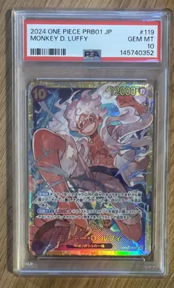 2024 Monkey D. Luffy PSA 10 One Piece Premium Booster PRB-01 Op05-119 Japanese - Image 1