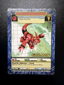 BO-163 Guilmon Digimon Card Digi-Battle Series 4 2001 Bandai LP - Image 1