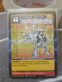 1999 Bandai Digimon Trading Card Power Option Power Blast - Metal Attack St-53 - Image 1