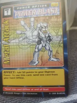 1999 Bandai Digimon Trading Card Power Option Power Blast - Metal Attack St-53 - Image 4