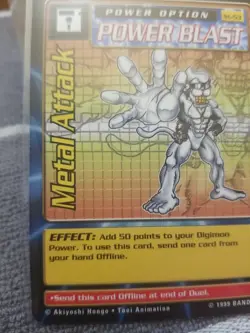 1999 Bandai Digimon Trading Card Power Option Power Blast - Metal Attack St-53 - Image 5