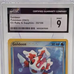Goldeen 2003 Pokemon EX Ruby & Sapphire 55/109 CGC Mint 9 Graded Card - Image 2